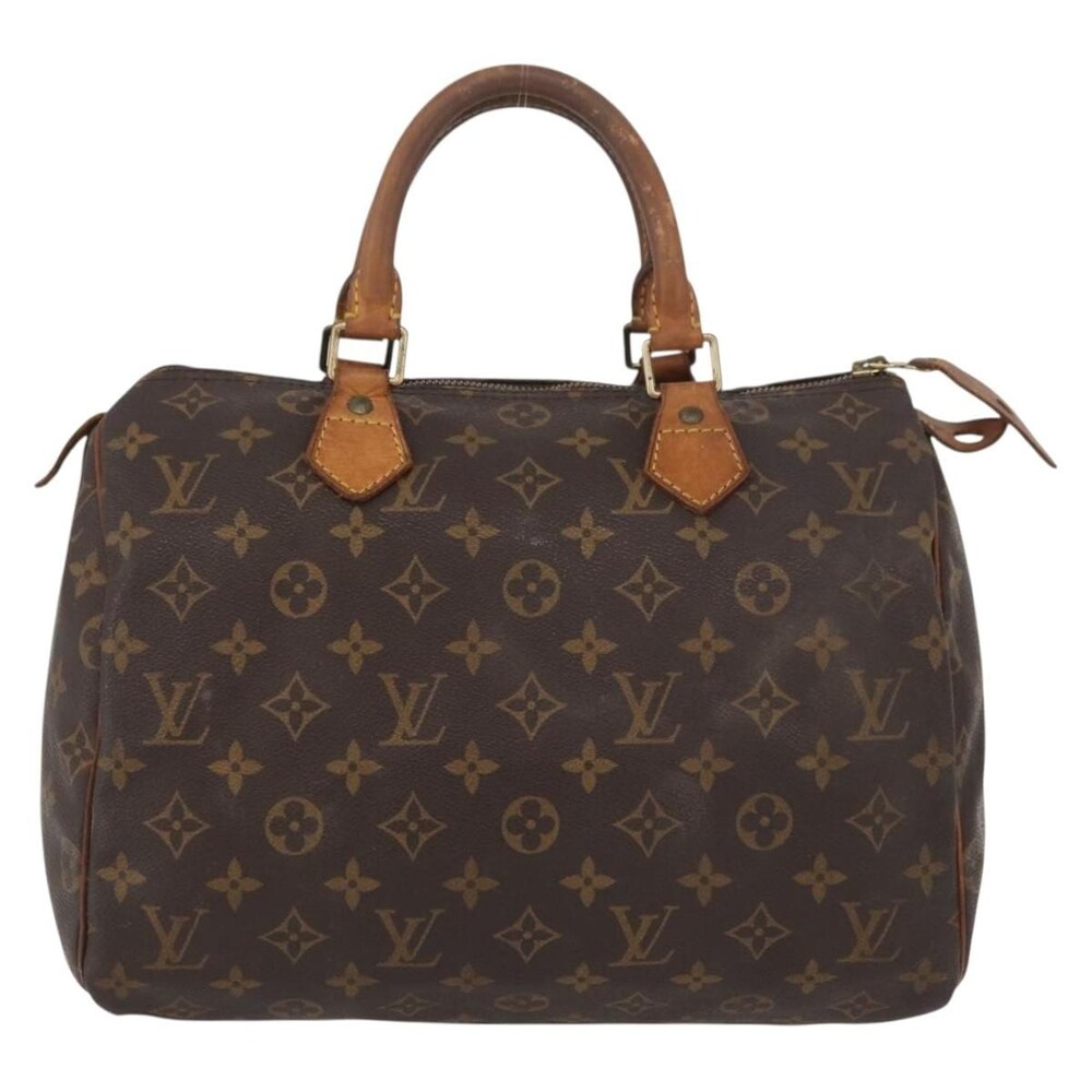 Louis Vuitton Monogram Speedy 30 Handbag Brown